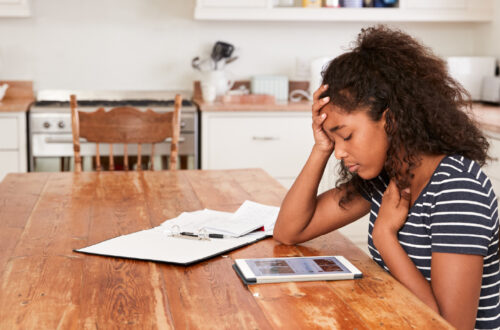 Family reviewing estate documents